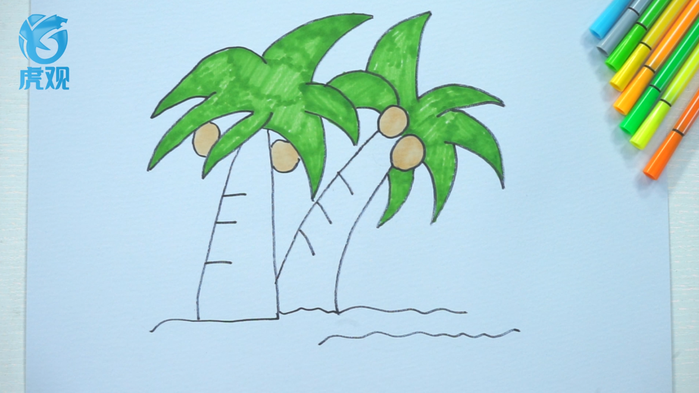 椰子树简笔画(4)