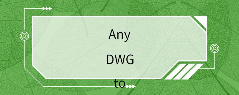 Any DWG to PDF Converter Pro中文版
