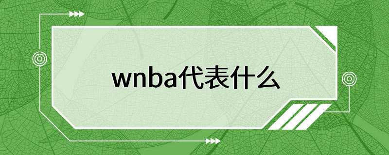wnba代表什么