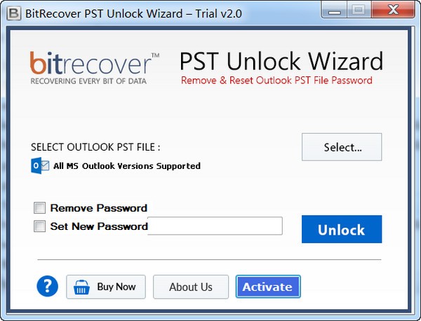 BitRecover PST Unlock Wizard(PST文件密码解锁工具)