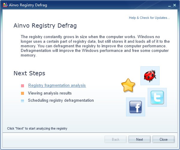 Ainvo Registry Defrag(注册表碎片整理软件)