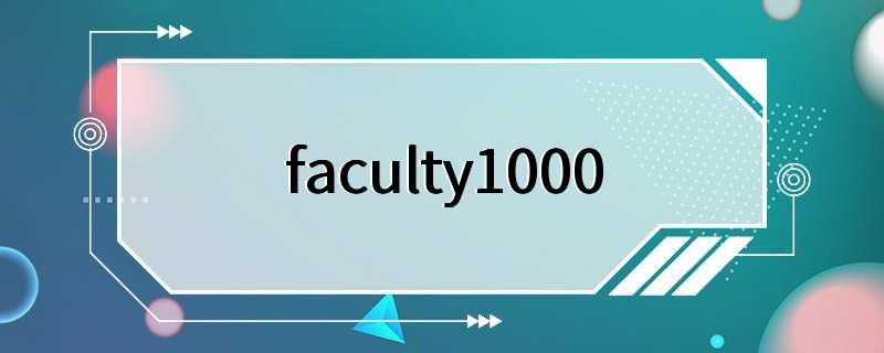 faculty1000