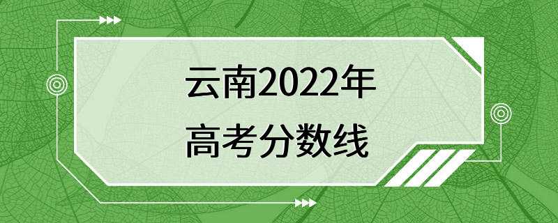 云南2022年高考分数线
